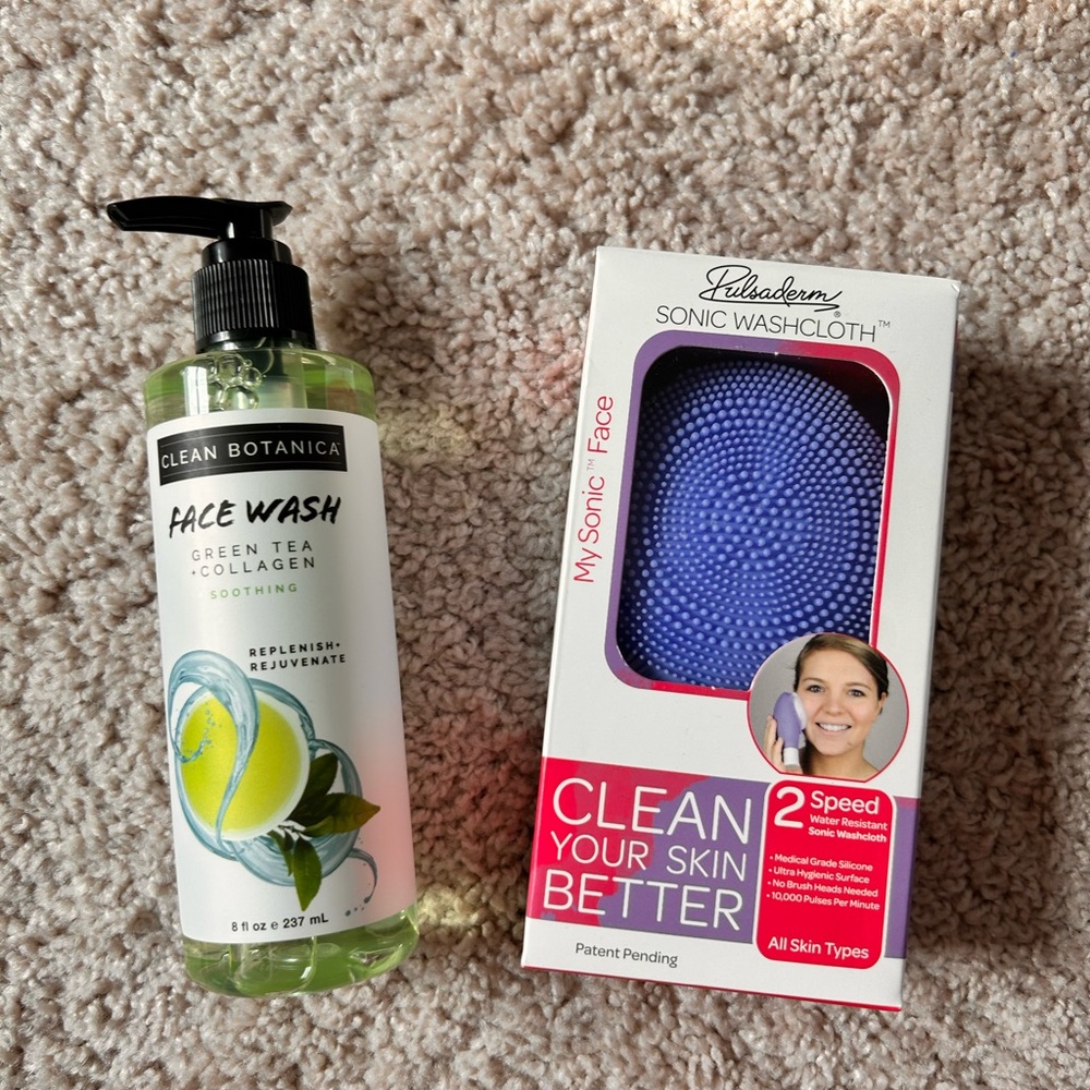Facial cleanser & sonic washcloth